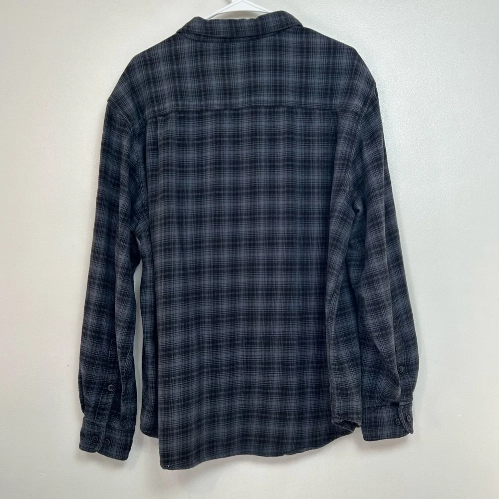 Woolrich Men's Navy Blue Plaid Button Down Long Sleeve Shirt Size XL_4
